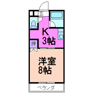 【間取り】 | コーポみどりケ丘 | 間取りです