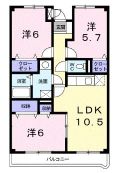 【間取り】 | ラルジュウエスト