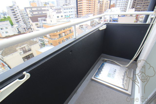 中崎町ハイツのバルコニー