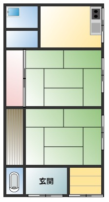 唐津市菜畑のアパートの間取り