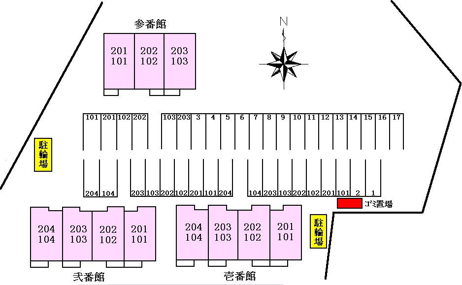 アクティフ弐番館の区画図