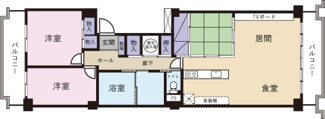 【間取り】 | ｺｰﾌﾟ野村須磨離宮前　2号棟