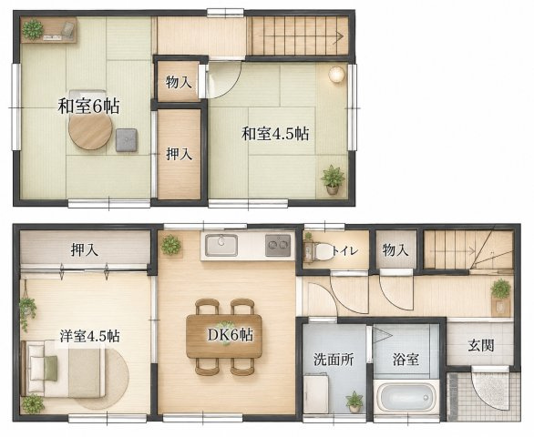 【間取り】 | 中村1丁目貸家