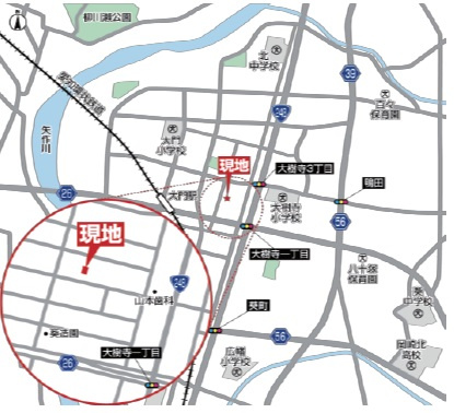 岡崎市大樹寺3丁目の地図