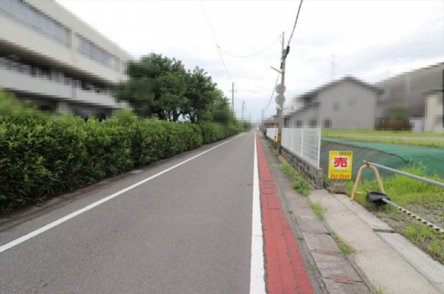 ５６０３２　瑞穂市穂積土地の前面道路含む現地写真