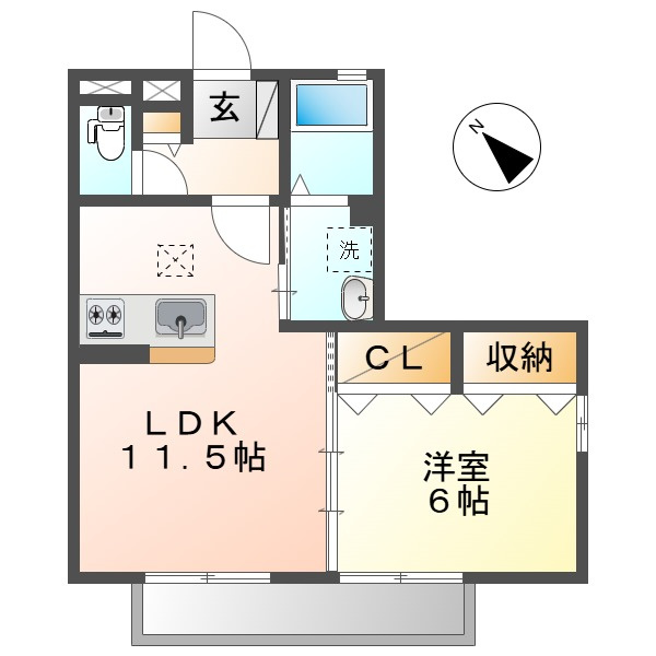 オランジュAの間取り