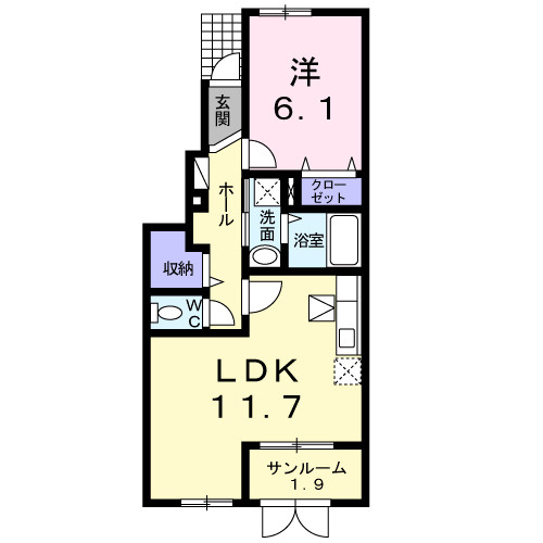 ラディアンス Ⅱの間取り