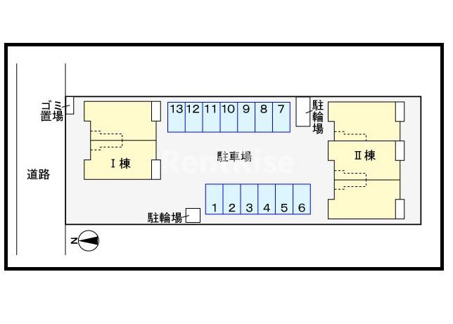 すずらんⅡの駐車場