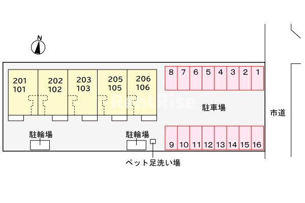アンジュ ハウス Ⅱの駐車場
