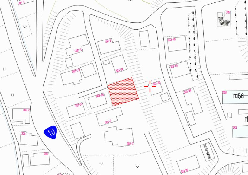 都城市高城町石山の売地の土地図