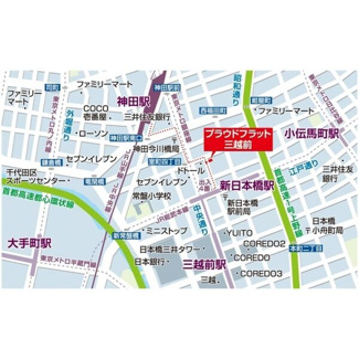 【地図】 | プラウドフラット三越前