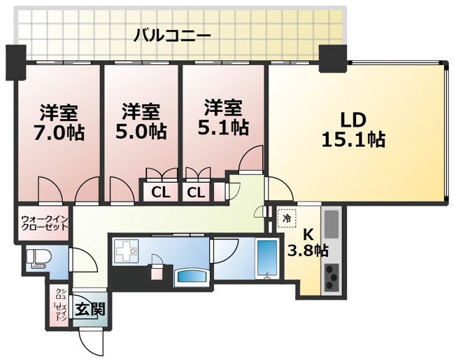【間取り】 | ザ・セントラルマークタワー