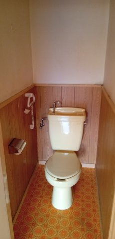 落ち着いた色調のトイレです