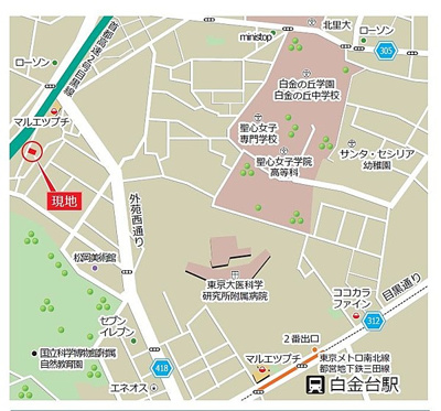 【地図】 | パッサ白金台号室