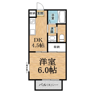【間取り】 | フリーダム1 | ※角部屋の間取になります。
