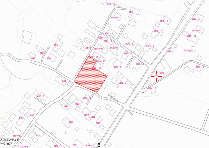 都城市梅北町の売地の土地図