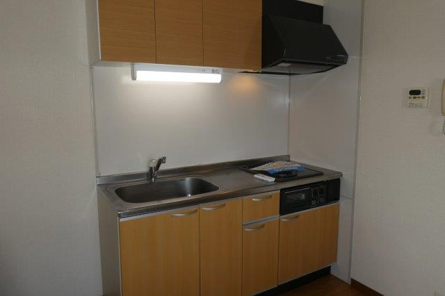 サンヴィレッジ笹沖のキッチン|２口ガスコンロ付きシステムキッチン