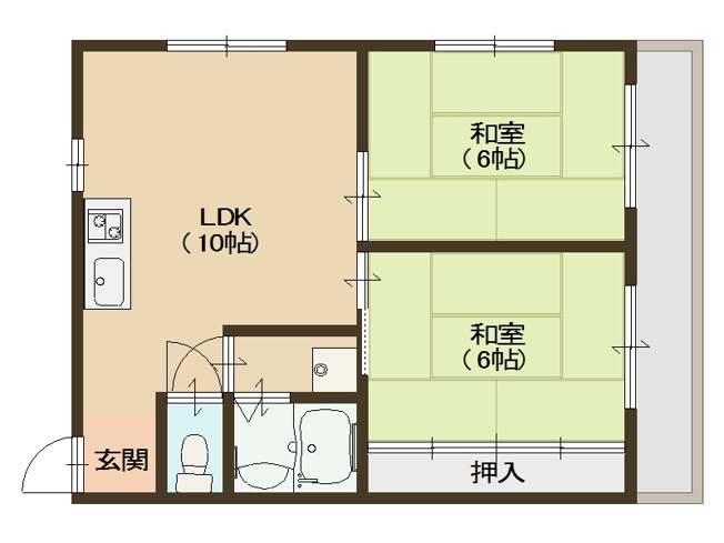【間取り】 | コーポサンライフ