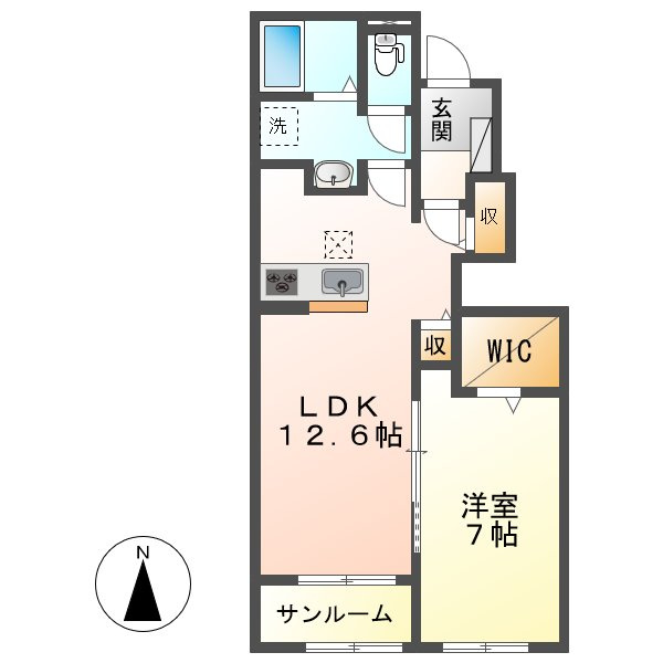 SUN16ヒロⅡの間取り