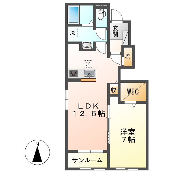 SUN16ヒロⅢの間取り