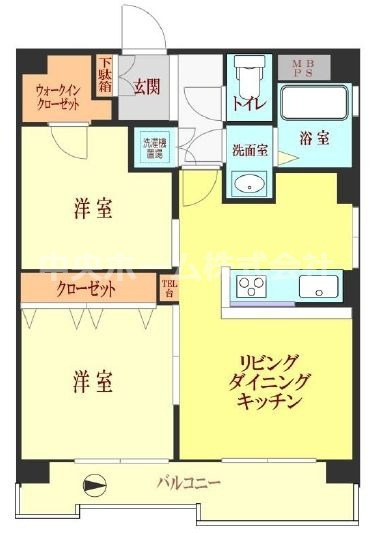 シュロス錦糸町の間取り|最上階（7階）角部屋住戸につきまして日当たり・通風・眺望良好です