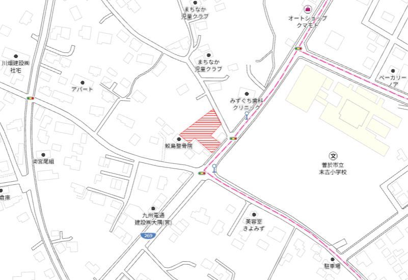 曽於市末吉町諏訪方の売地の土地図