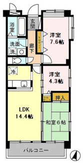 【間取り】 | ベルシャイン厚木