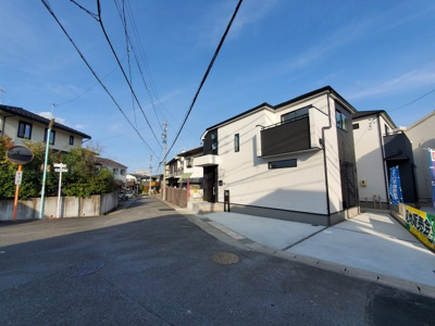 【前面道路含む現地写真】 | 天白区荒池　１号棟〈仲介手数料無料〉平針小学校・平針中学校　新築一戸建て | 11/2撮影〈内覧予約キャンペーン実施中！〉マックスバリュde住まい相談までご連絡下さい。