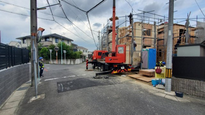 【前面道路含む現地写真】 | 天白区荒池　１号棟〈仲介手数料無料〉平針小学校・平針中学校　新築一戸建て | 8/25撮影
天白区の不動産売買の事ならマックスバリュで住まい相談エムワイホームにお任せください。