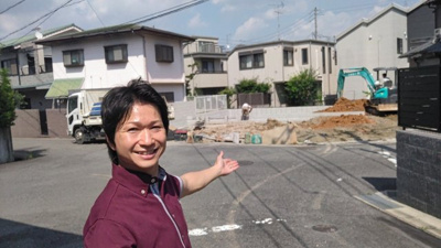 【前面道路含む現地写真】 | 天白区荒池　２号棟〈仲介手数料無料〉平針小・平針中　新築一戸建て | 新築戸建の事はマックバリュで住まい相談へお任せください。