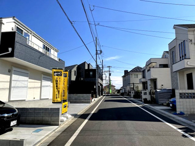 【前面道路含む現地写真】 | 仲介手数料無料　日野市新町5丁目新築戸建て2棟　2号棟