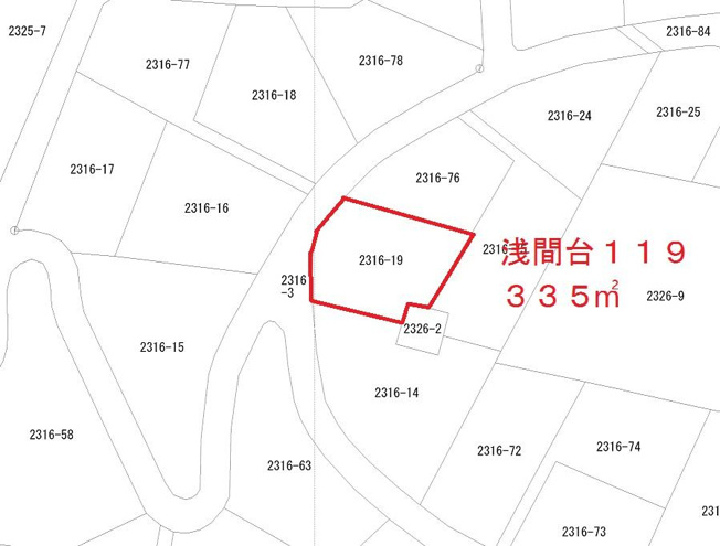 【土地図】 | イトーピア小諸高原別荘地１１９ | 119区画図