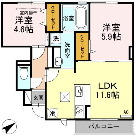 ルミエール　　A棟の間取り