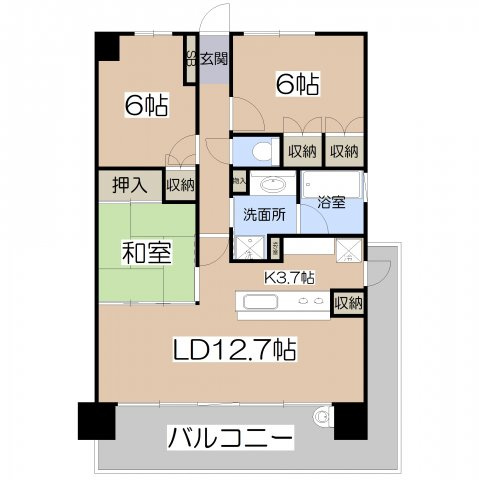 【間取り】 | グランアッシュ新深江 | グランアッシュ新深江