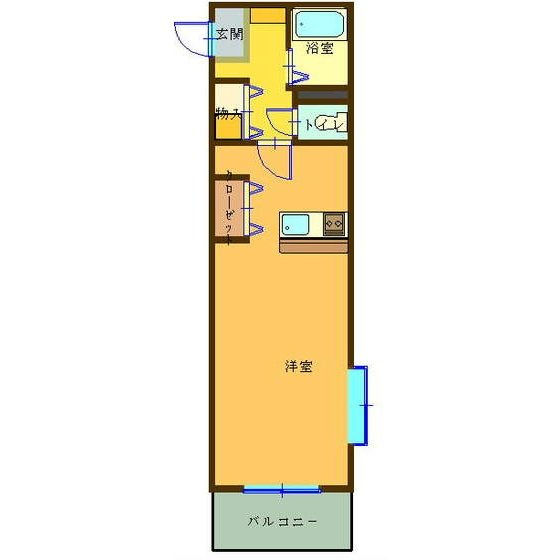 熊本市東区健軍２丁目の賃貸マンションの間取り