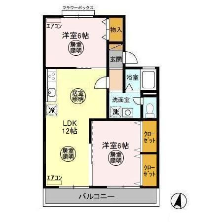 【間取り】 | ウェルセッジ請西　Ⅱ