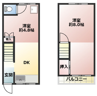 【間取り】 | 大塚町1丁目テラスハウス