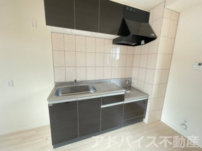 八女市大島のアパートのキッチン