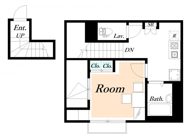 レオパレスブランポルトの間取り