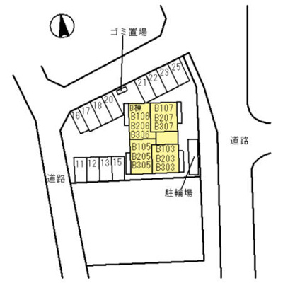 【区画図】 | D-room吹屋町　Ｂ棟