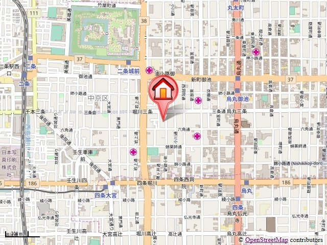 プレサンス京都三条響洛の地図