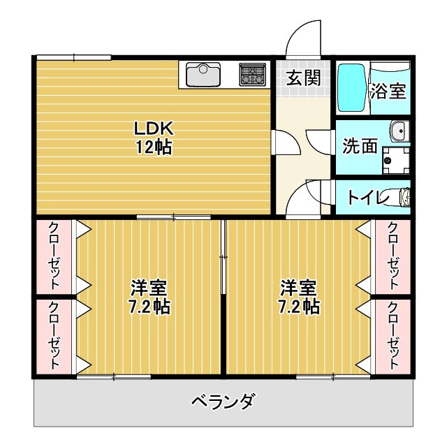 スカイヒルズⅡの間取り