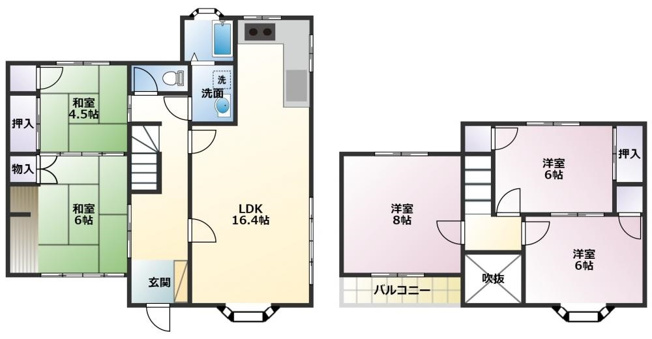 【間取り】 | 浜道町貸家