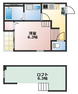【間取り】 | ロイヤルクレスト天塚町 | 略図の為、現状優先