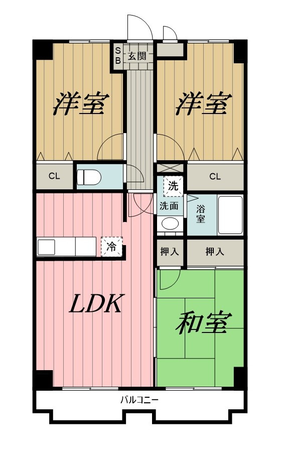 ラフィネ西都賀の間取り