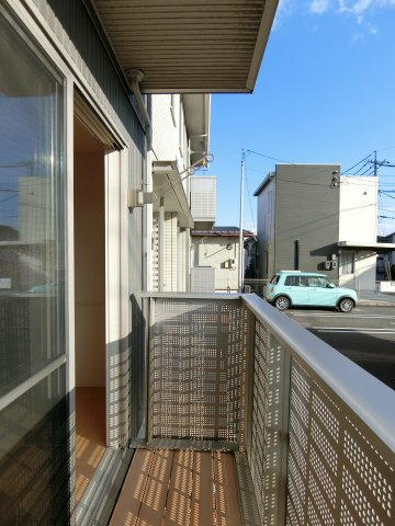 オレンジコートのバルコニー