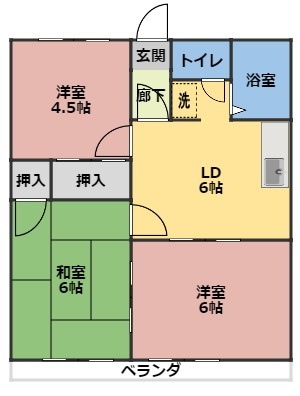 シティハイムKOMORIの間取り