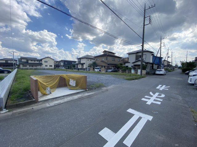 川越市寺山　建築条件なし売地　「川越駅」バス16分　敷地60坪　【山田小学区】の前面道路含む現地写真