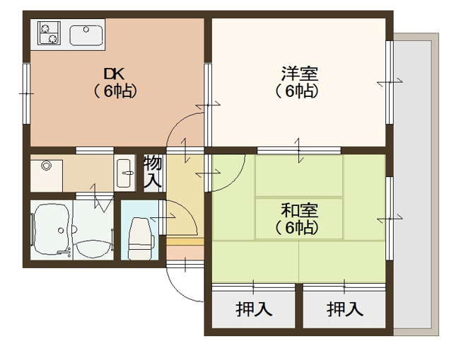 【間取り】 | ドエル一番館