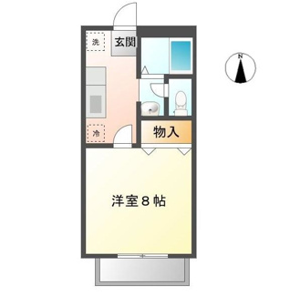 【間取り】 | ひまわりハイツ | 1K